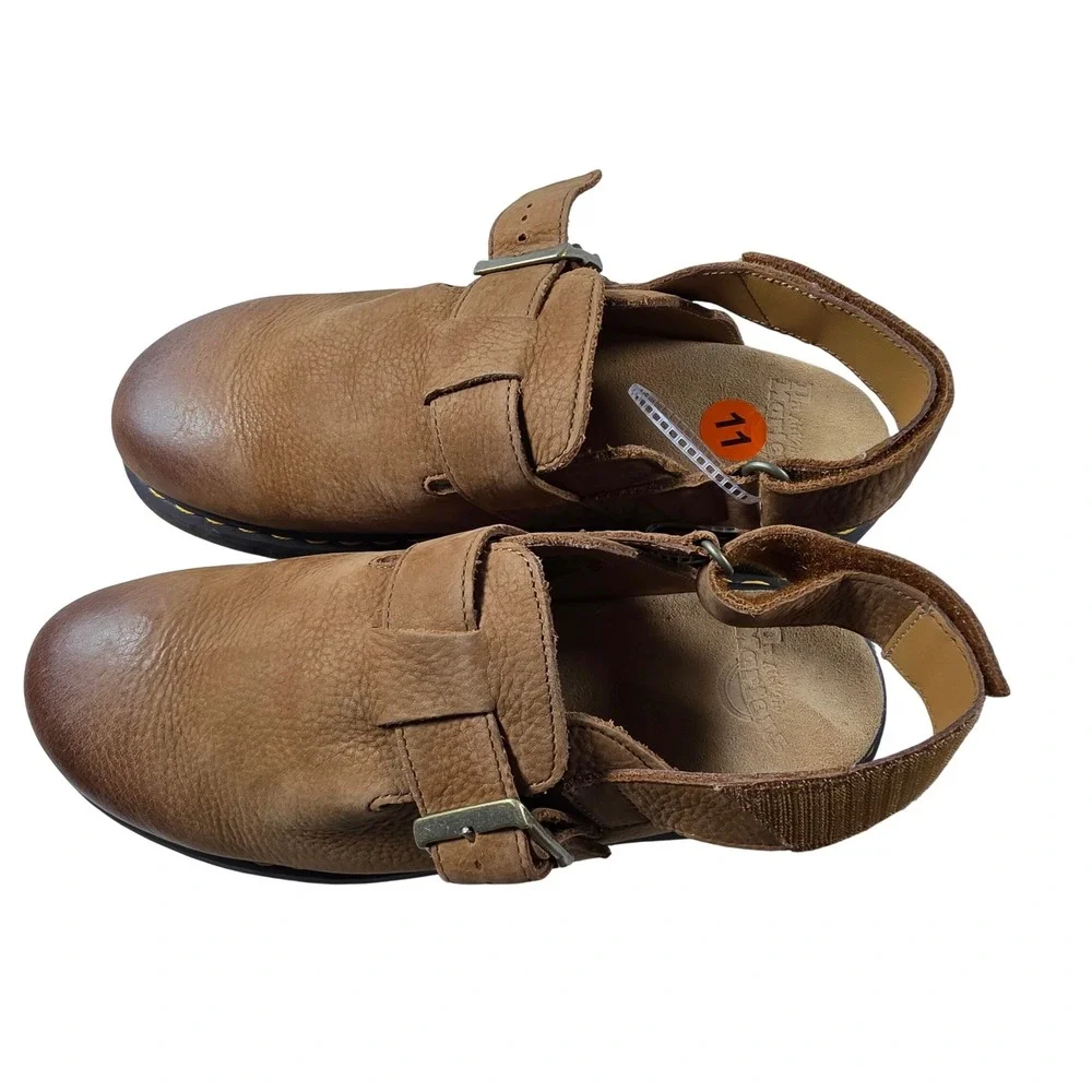 Dr. Martens Jorge II Tan Ambassador Leather Slingback Mules Sandals Mens 10
